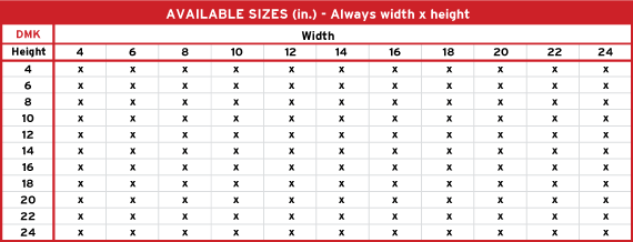 Product 3 Aviable Sizes